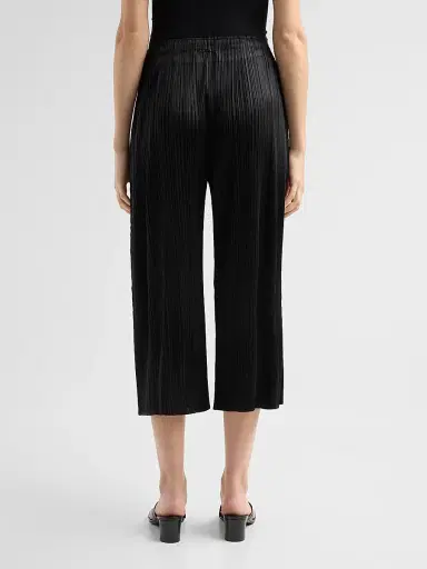 Pleats Please Issey Miyake Women's July Pleated Crop Pants - Black - Size Large | Thumbnail 3