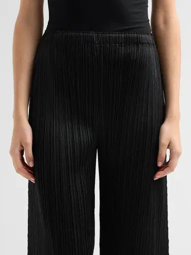 Pleats Please Issey Miyake Women's July Pleated Crop Pants - Black - Size Large | Thumbnail 5