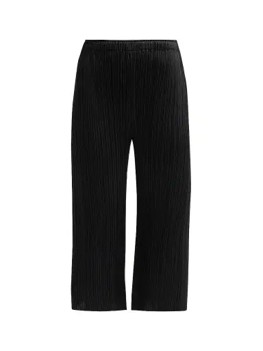 Pleats Please Issey Miyake Women's July Pleated Crop Pants - Black - Size Large | Thumbnail 1