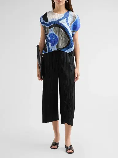 Pleats Please Issey Miyake Women's Roll Printed Pleated Top | Thumbnail 2 Pleats Please Issey Miyake Women's Roll Printed Pleated Top | Thumbnail 2