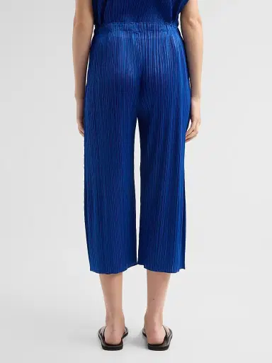 Pleats Please Issey Miyake Women's July Pleated Crop Pants - Blue - Size Large | Thumbnail 3