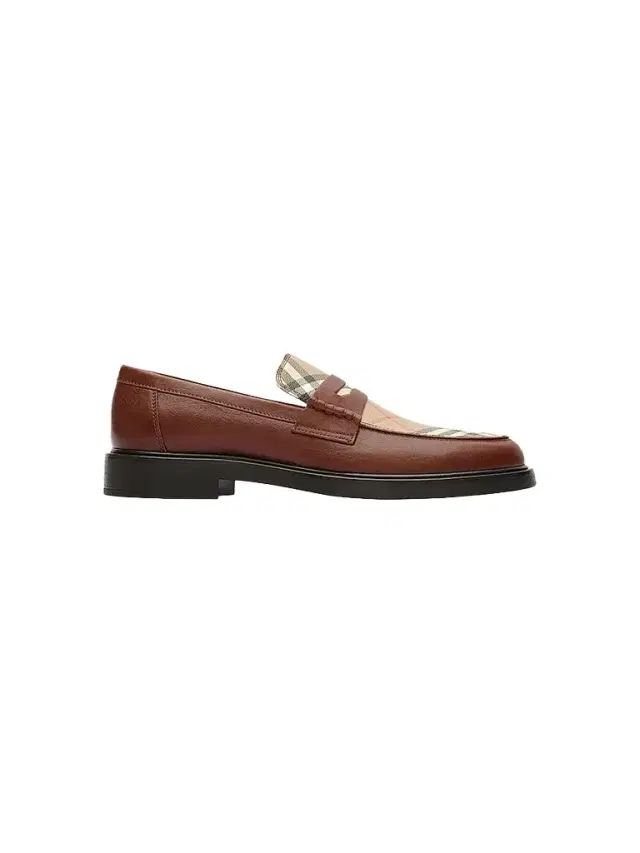 Burberry Men's Pembroke Checked Leather Loafers - Tabacco Beige