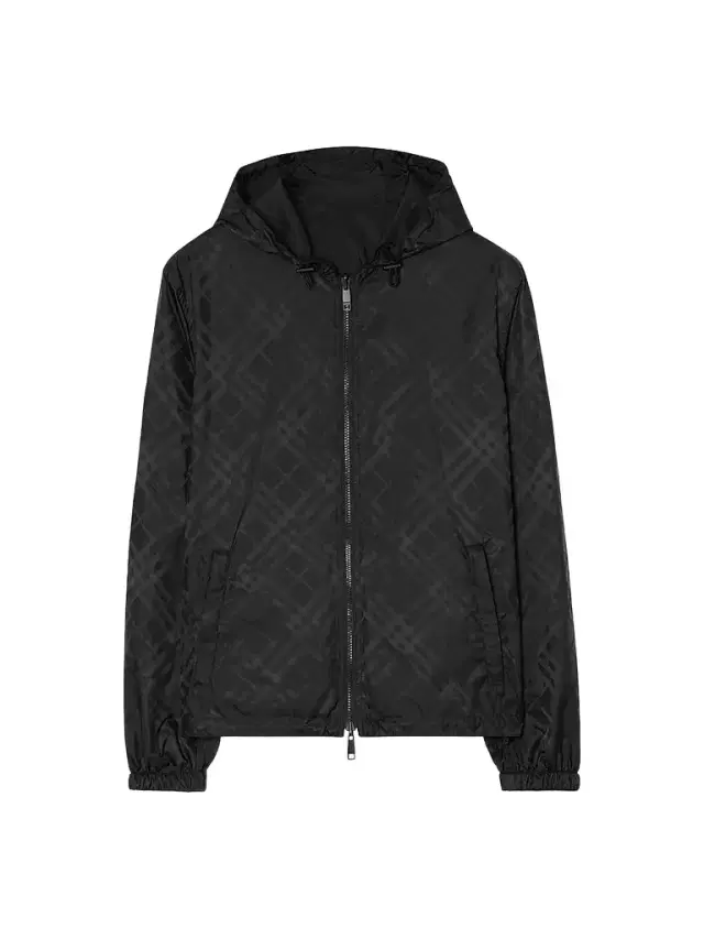 Burberry Men's Newport Check Windbreaker Jacket - Black Ip Check