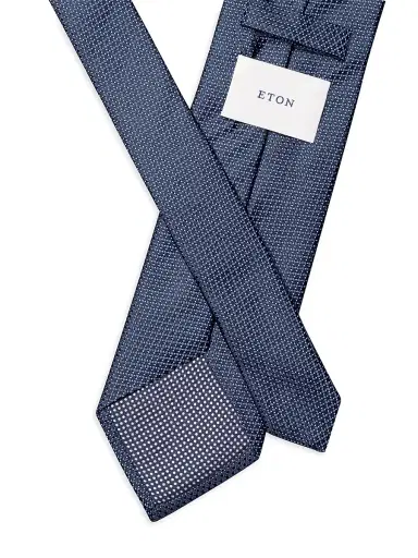 Eton Men's Micro Texture Linen Tie | Thumbnail 2 Eton Men's Micro Texture Linen Tie | Thumbnail 2