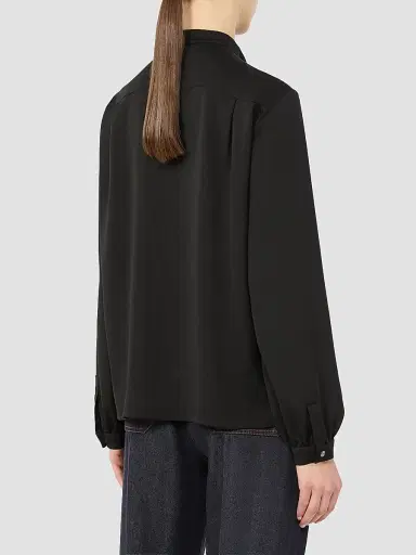 Max Mara Women's Ruffled Silk Charmeuse Shirt | Thumbnail 4 Max Mara Women's Ruffled Silk Charmeuse Shirt | Thumbnail 4