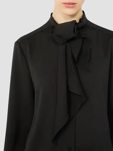 Max Mara Women's Ruffled Silk Charmeuse Shirt | Thumbnail 5 Max Mara Women's Ruffled Silk Charmeuse Shirt | Thumbnail 5