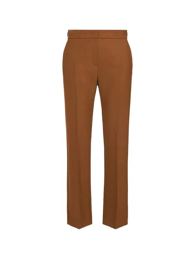 Max Mara Women's Slim Double Woollen Cloth Trousers - Tobacco