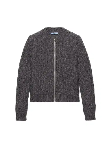 Prada Women's Wool and Alpaca Cardigan - Grey | Thumbnail 1
