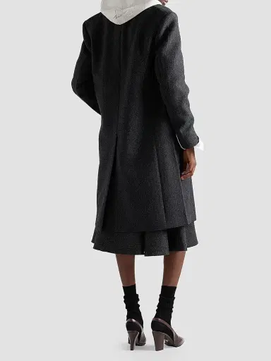 Prada Women's Double Wool Midi-Skirt - Grey - Size 8 | Thumbnail 5 Prada Women's Double Wool Midi-Skirt - Grey - Size 8 | Thumbnail 5