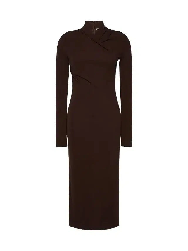 Women's Slim Fluid Jersey Dress - Dark Brown - Size 14 Women's Slim Fluid Jersey Dress - Dark Brown - Size 14