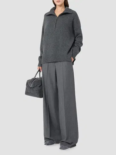 Max Mara Women's High Waisted Wool Trousers | Thumbnail 2 Max Mara Women's High Waisted Wool Trousers | Thumbnail 2