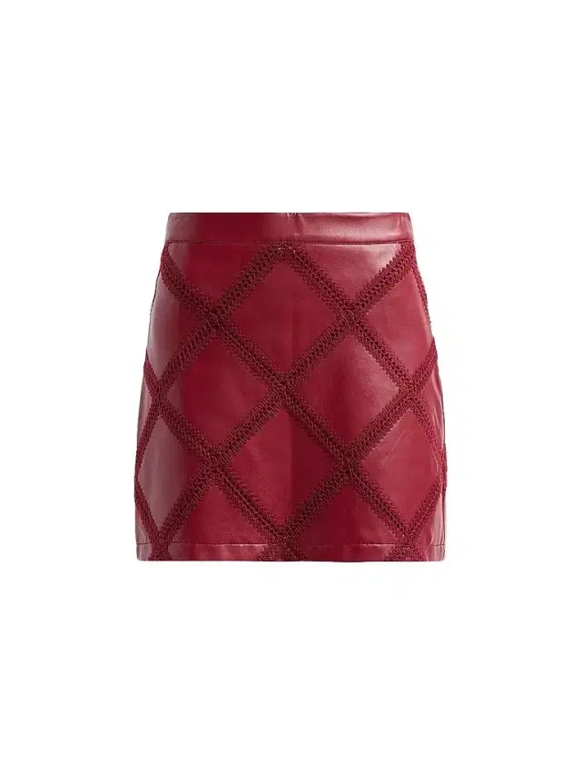 Cinq à Sept Women's Audree Faux-Leather Mini Skirt - Berry Wine