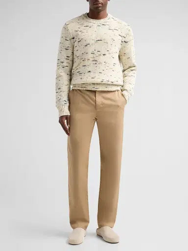 Vince Men's Super Space-Dye Merino Wool Crewneck Sweater - Bone | Thumbnail 2