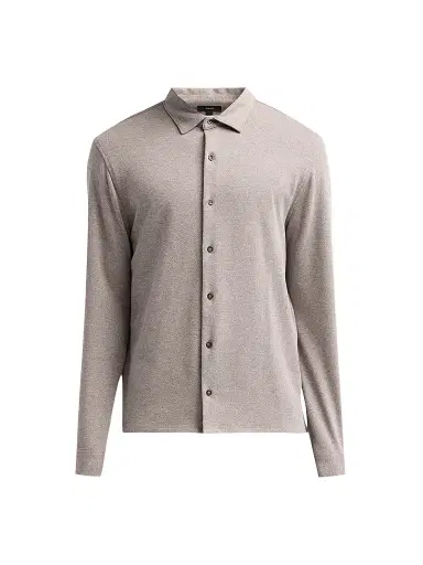 Vince Men's Herringbone Cotton Shirt - Tarmac Pavement - Size XXL | Thumbnail 1 Vince Men's Herringbone Cotton Shirt - Tarmac Pavement - Size XXL | Thumbnail 1