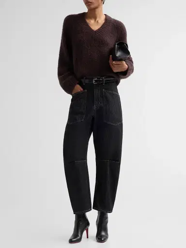 Nili Lotan Women's Shon Barrel-Leg Jeans - Resin Rinse | Thumbnail 2 Nili Lotan Women's Shon Barrel-Leg Jeans - Resin Rinse | Thumbnail 2