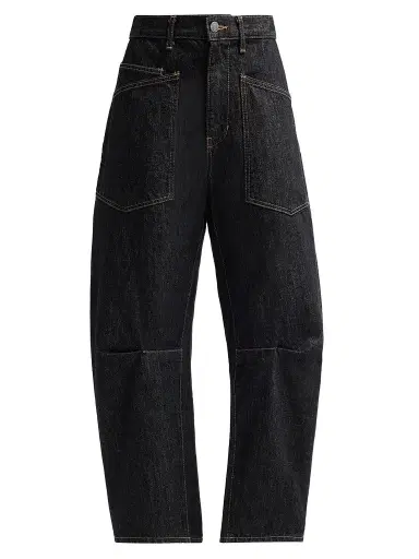 Nili Lotan Women's Shon Barrel-Leg Jeans - Resin Rinse | Thumbnail 1 Nili Lotan Women's Shon Barrel-Leg Jeans - Resin Rinse | Thumbnail 1