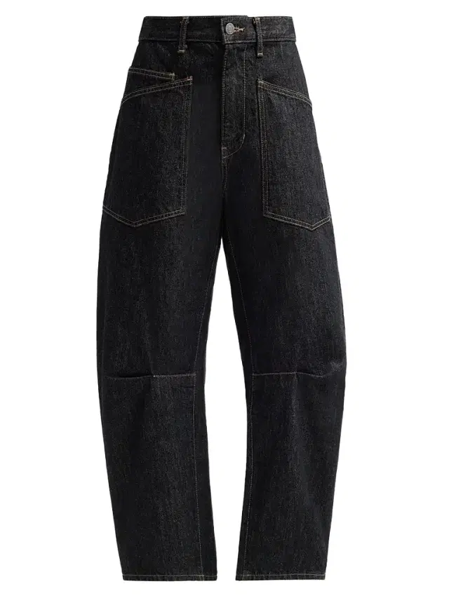 Nili Lotan Women's Shon Barrel-Leg Jeans - Resin Rinse