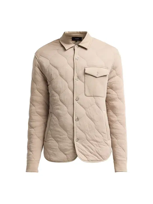 Vince Men's Cotton Quilted Shirt Jacket - Pavement