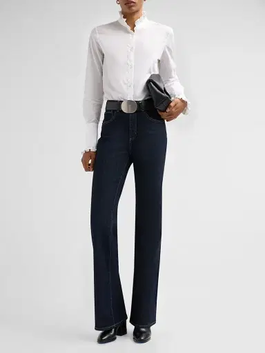 Nili Lotan Women's Elio Cotton Shirt - White | Thumbnail 2 Nili Lotan Women's Elio Cotton Shirt - White | Thumbnail 2