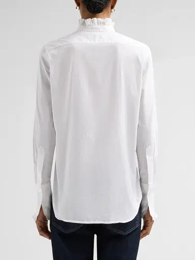 Nili Lotan Women's Elio Cotton Shirt - White | Thumbnail 3 Nili Lotan Women's Elio Cotton Shirt - White | Thumbnail 3