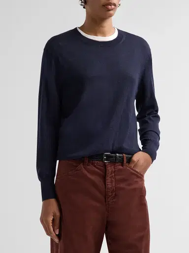 Nili Lotan Women's Verit Cashmere-Silk Sweater - Midnight | Thumbnail 4 Nili Lotan Women's Verit Cashmere-Silk Sweater - Midnight | Thumbnail 4