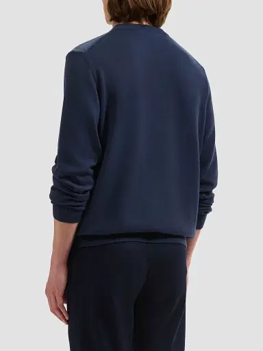 Bugatchi Men's Geometric Cotton Crewneck Sweater - Ink - Size XL | Thumbnail 3 Bugatchi Men's Geometric Cotton Crewneck Sweater - Ink - Size XL | Thumbnail 3