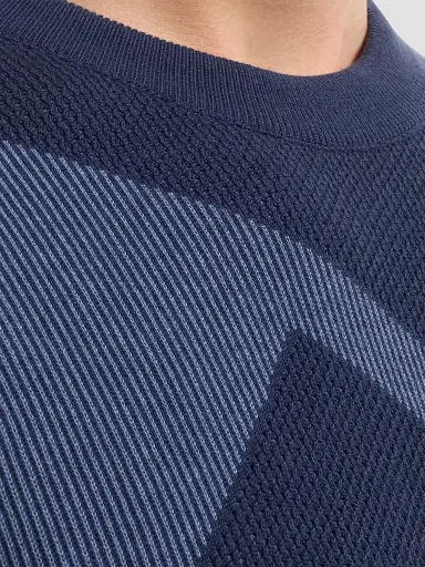 Bugatchi Men's Geometric Cotton Crewneck Sweater - Ink - Size XL | Thumbnail 5 Bugatchi Men's Geometric Cotton Crewneck Sweater - Ink - Size XL | Thumbnail 5