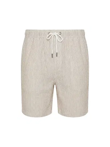 Onia Men's Classic Striped Linen-Blend Drawstring Shorts | Thumbnail 1