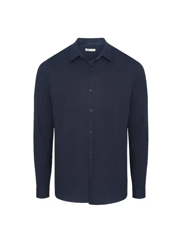 Onia Men's Stretch Linen-Blend Shirt - Midnight