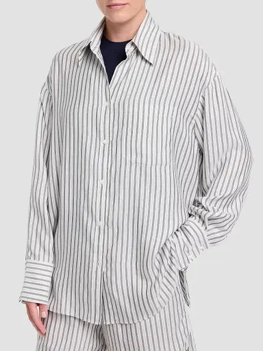 TWP Women's Big Joe Silk Shirt - Turkish Coffee | Thumbnail 4 TWP Women's Big Joe Silk Shirt - Turkish Coffee | Thumbnail 4