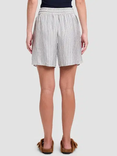 TWP Women's His Trunks Striped Silk Shorts - Turkish Coffee | Thumbnail 3 TWP Women's His Trunks Striped Silk Shorts - Turkish Coffee | Thumbnail 3