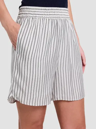 TWP Women's His Trunks Striped Silk Shorts - Turkish Coffee | Thumbnail 4 TWP Women's His Trunks Striped Silk Shorts - Turkish Coffee | Thumbnail 4
