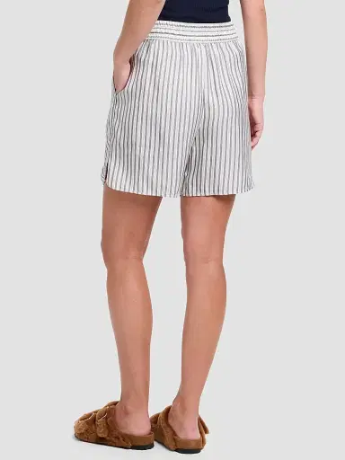 TWP Women's His Trunks Striped Silk Shorts - Turkish Coffee | Thumbnail 6 TWP Women's His Trunks Striped Silk Shorts - Turkish Coffee | Thumbnail 6