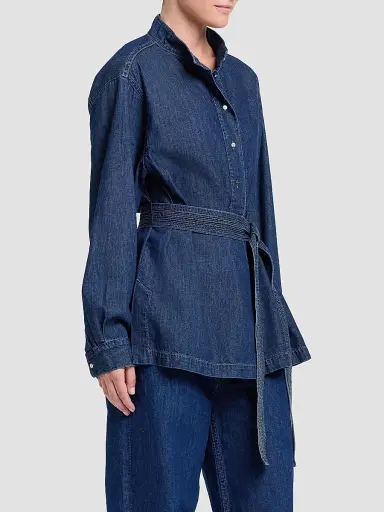 TWP Women's Denim Tamzin Belted Shirt - Dark Stone | Thumbnail 5 TWP Women's Denim Tamzin Belted Shirt - Dark Stone | Thumbnail 5