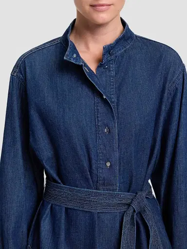 TWP Women's Denim Tamzin Belted Shirt - Dark Stone | Thumbnail 6 TWP Women's Denim Tamzin Belted Shirt - Dark Stone | Thumbnail 6