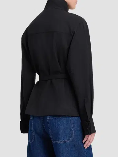 TWP Women's The Last Chapter Stretch-Wool Belted Jacket | Thumbnail 3