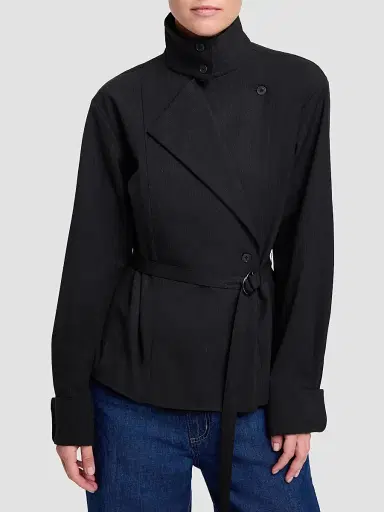 TWP Women's The Last Chapter Stretch-Wool Belted Jacket | Thumbnail 4