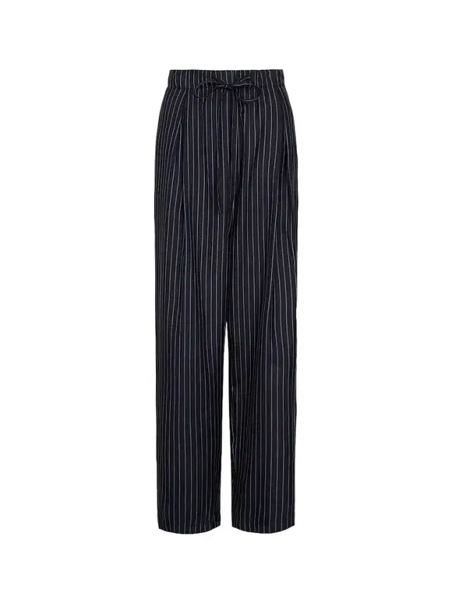 TWP Women's Striped Silk Pajama Pants - Blue Nights Turkish Coffee