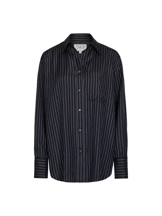 TWP Women's Big Joe Silk Shirt - Blue Nights Turkish Coffee