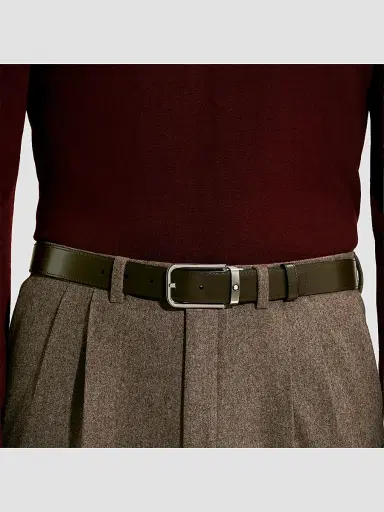 Montblanc Men's Reversible Two-Tone Leather Belt | Thumbnail 2