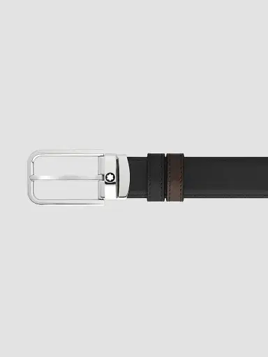 Montblanc Men's Reversible Two-Tone Leather Belt | Thumbnail 4