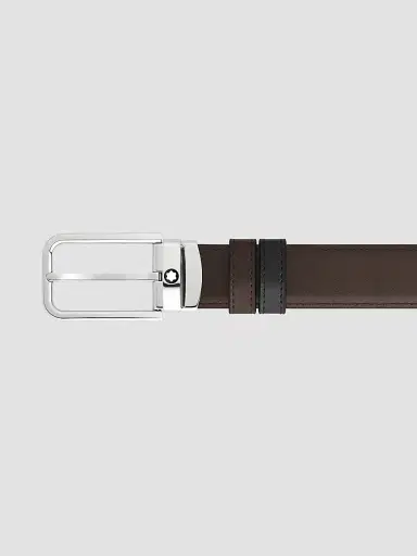 Montblanc Men's Reversible Two-Tone Leather Belt | Thumbnail 5