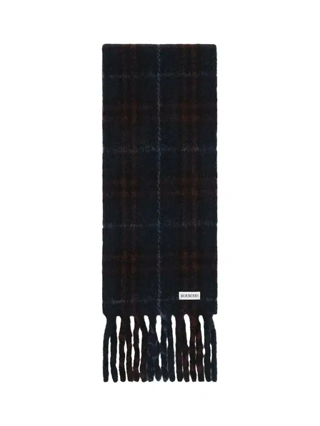 Burberry Men's Narrow Check Alpaca-Wool-Blend Scarf - Midnight Blue