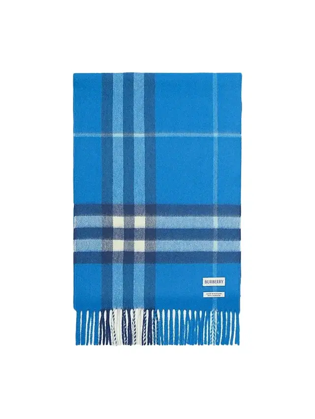 Burberry Men's Check Cashmere Scarf - Lido Blue