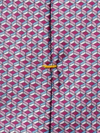 Eton Men's Geometric Silk Tie - Pink | Thumbnail 3