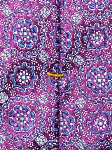 Eton Men's Micro Geometric Silk Tie - Pink | Thumbnail 3