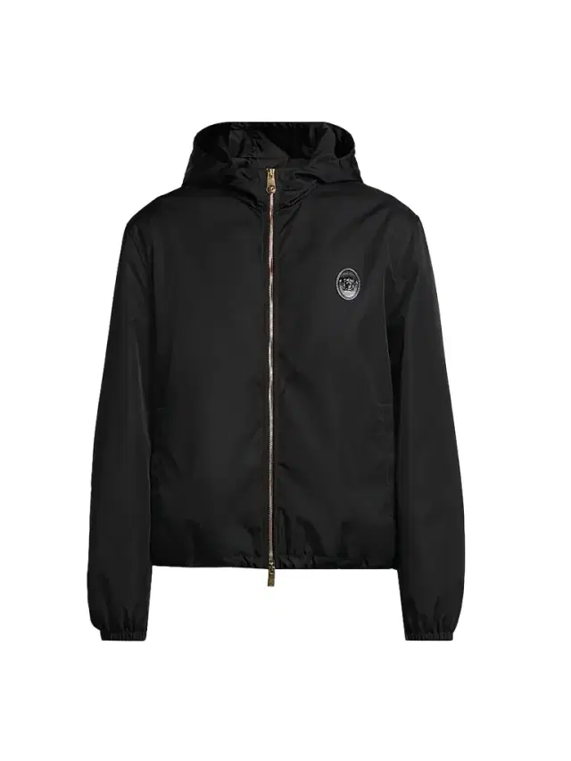 Versace Men's Nylon Twill Hooded Jacket - Black