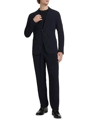 Giorgio Armani Men's Upton Seersucker Jacket | Thumbnail 2 Giorgio Armani Men's Upton Seersucker Jacket | Thumbnail 2