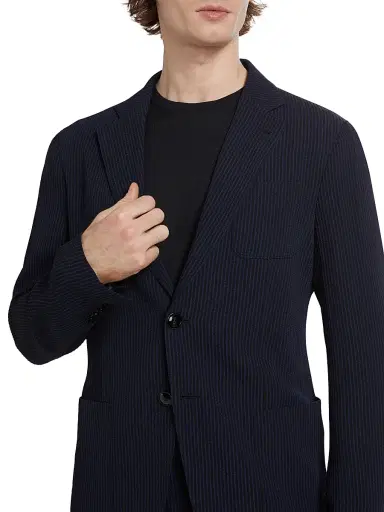 Giorgio Armani Men's Upton Seersucker Jacket | Thumbnail 6 Giorgio Armani Men's Upton Seersucker Jacket | Thumbnail 6
