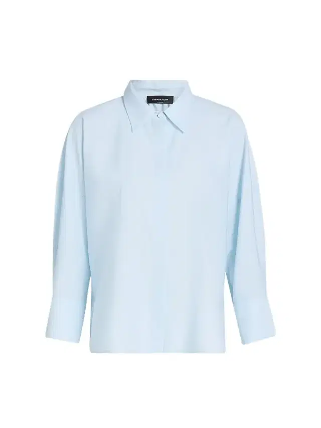 Fabiana Filippi Women's Bistretch Wool Tulle-Trim Button-Front Shirt - Acqua